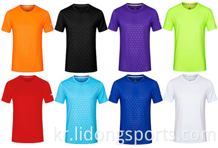 Lidong Hot Sales Sport 통기성 도매 Quick Dry Plain Men T Shirts